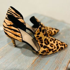 Aldo Leopard & Tiger Print Pointed Toe High Heels